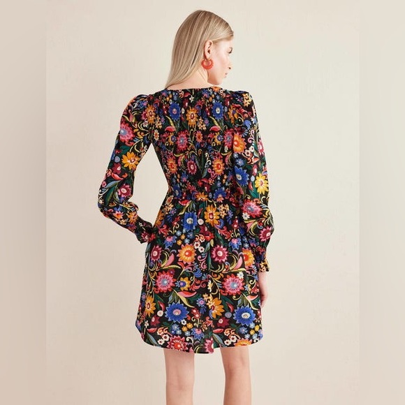 NWT! ✨ Boden Smocked Bodice Mini Dress Sz 10L - Picture 2 of 8